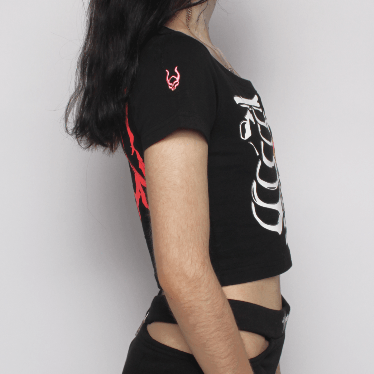 HEARTS & BONES CROP TEE GIRLS