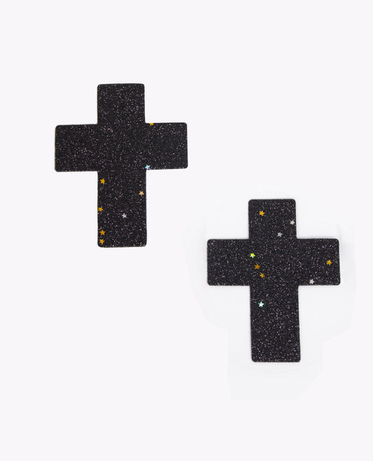 CD+ GLITTER CROSS PASTIES