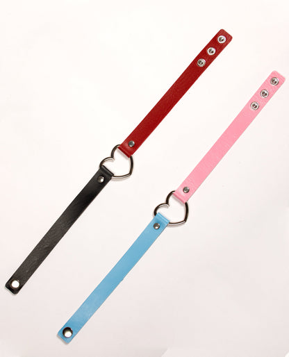 2 TONE HEART COLLAR.