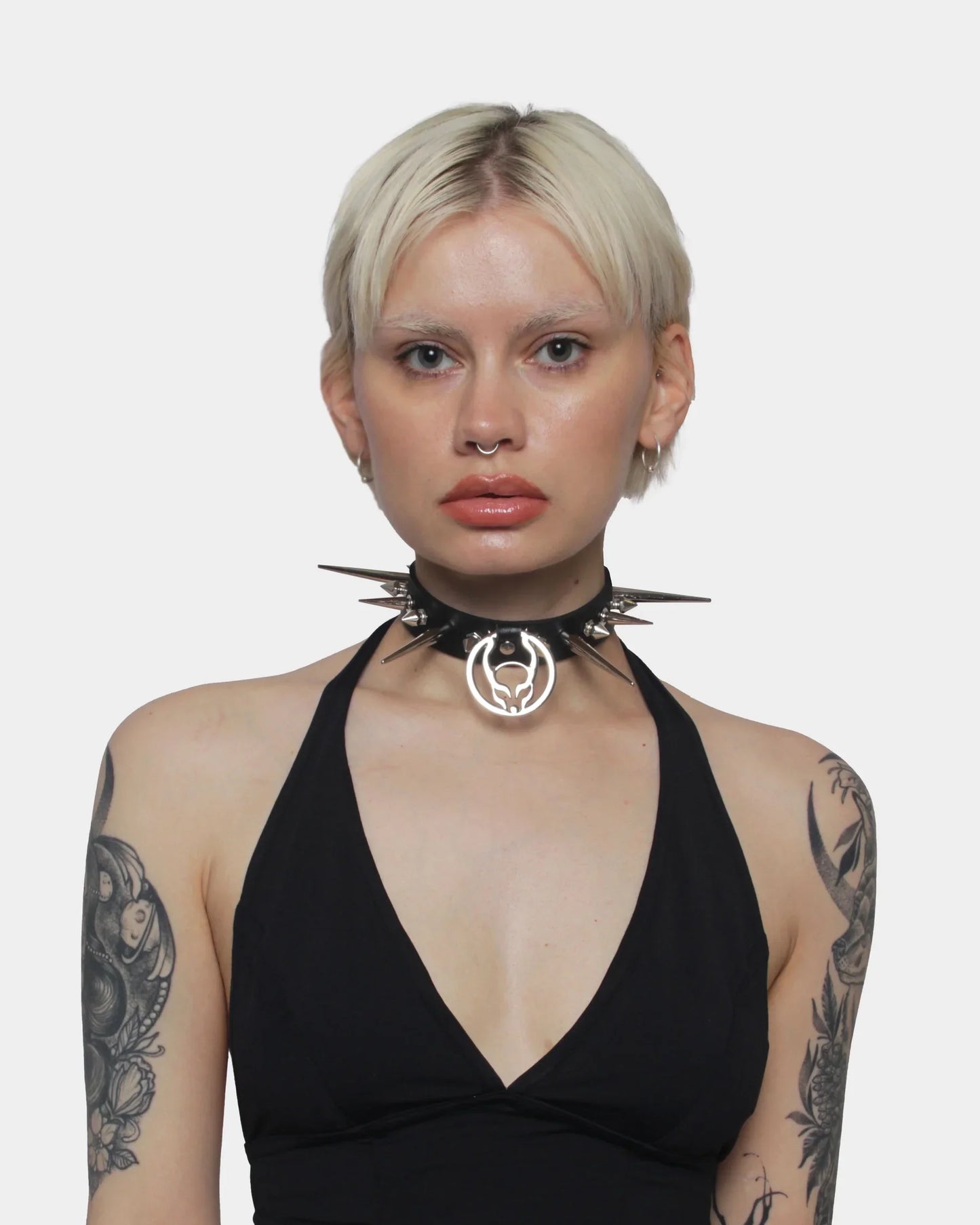 SPIKES & SCREWS LOGO COLLAR - XXX