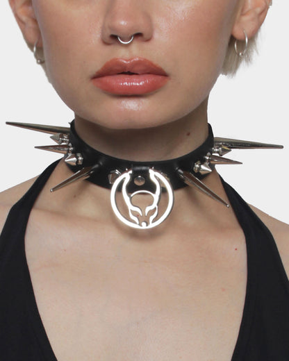 SPIKES & SCREWS LOGO COLLAR - XXX