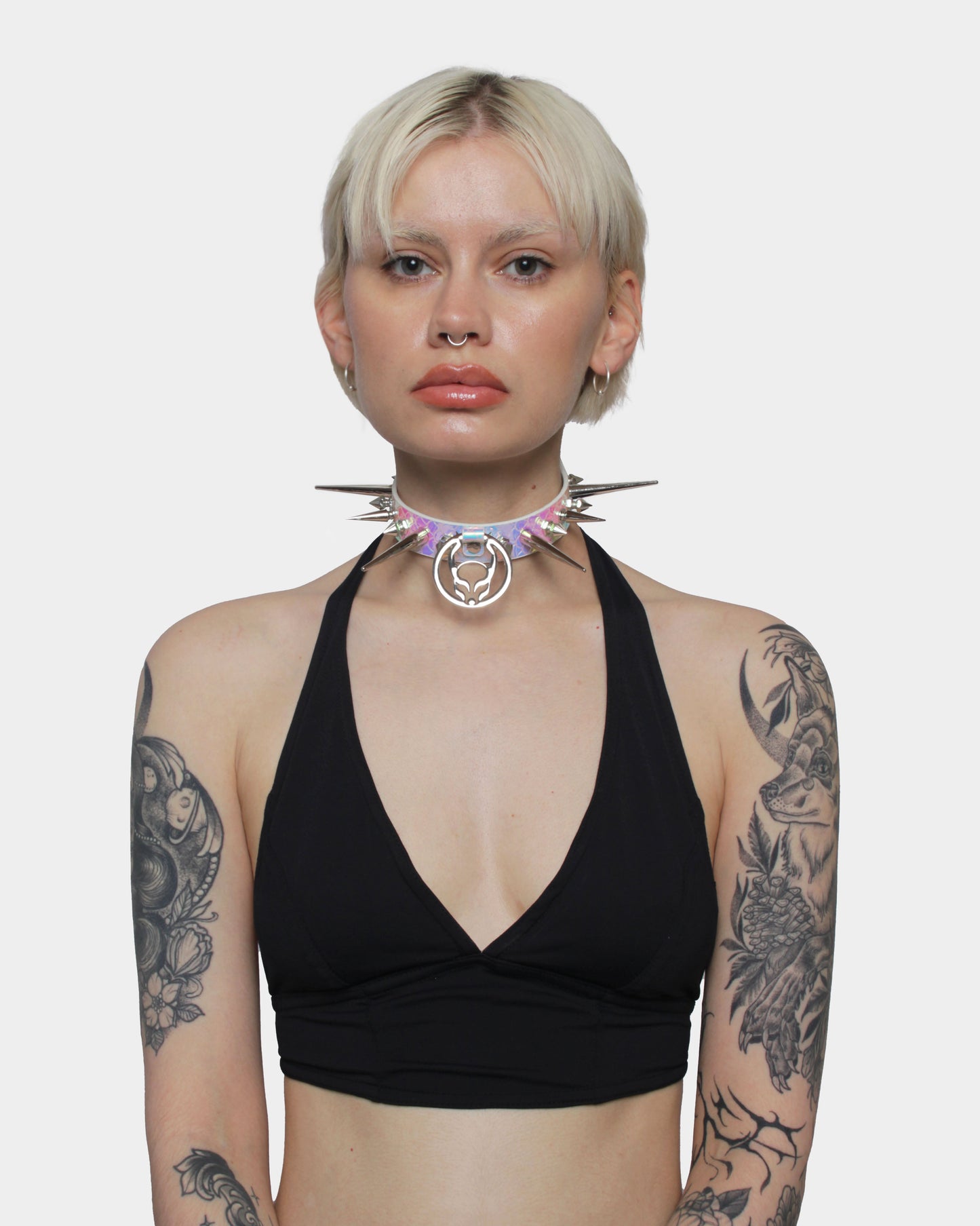 SPIKES & SCREWS LOGO COLLAR - XXX