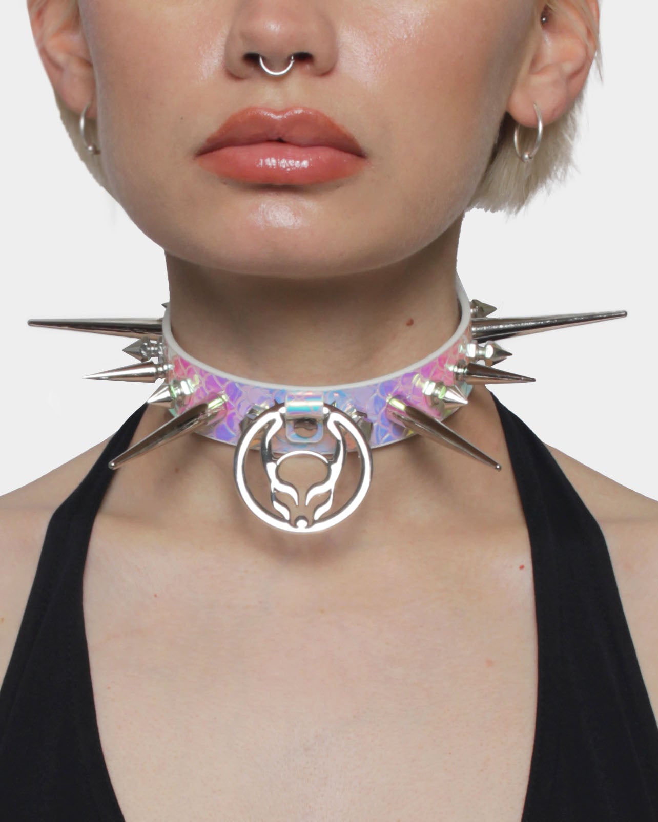 SPIKES & SCREWS LOGO COLLAR - XXX