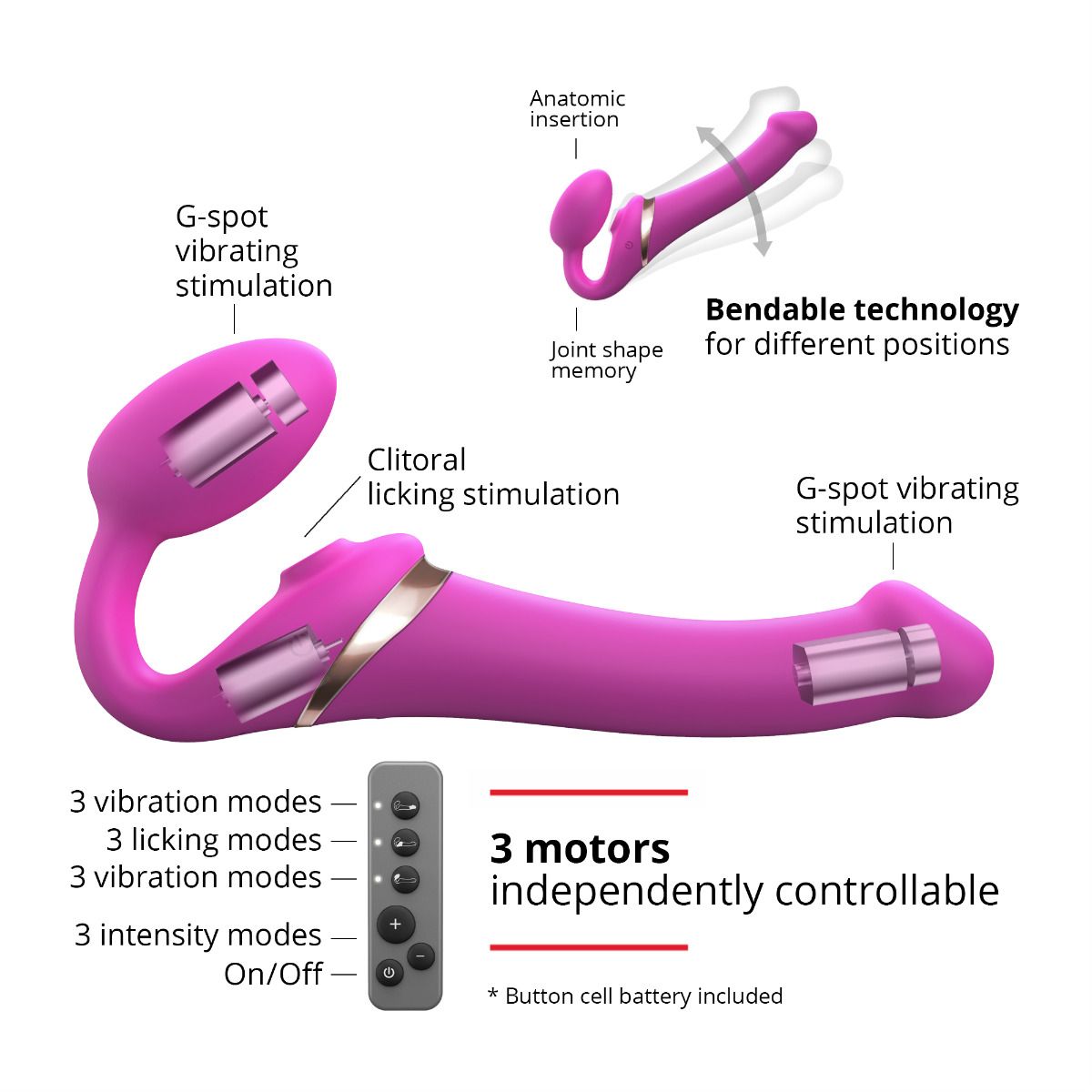 STRAP-ON-ME - MULTI ORGASM BENDABLE STRAP-ON
