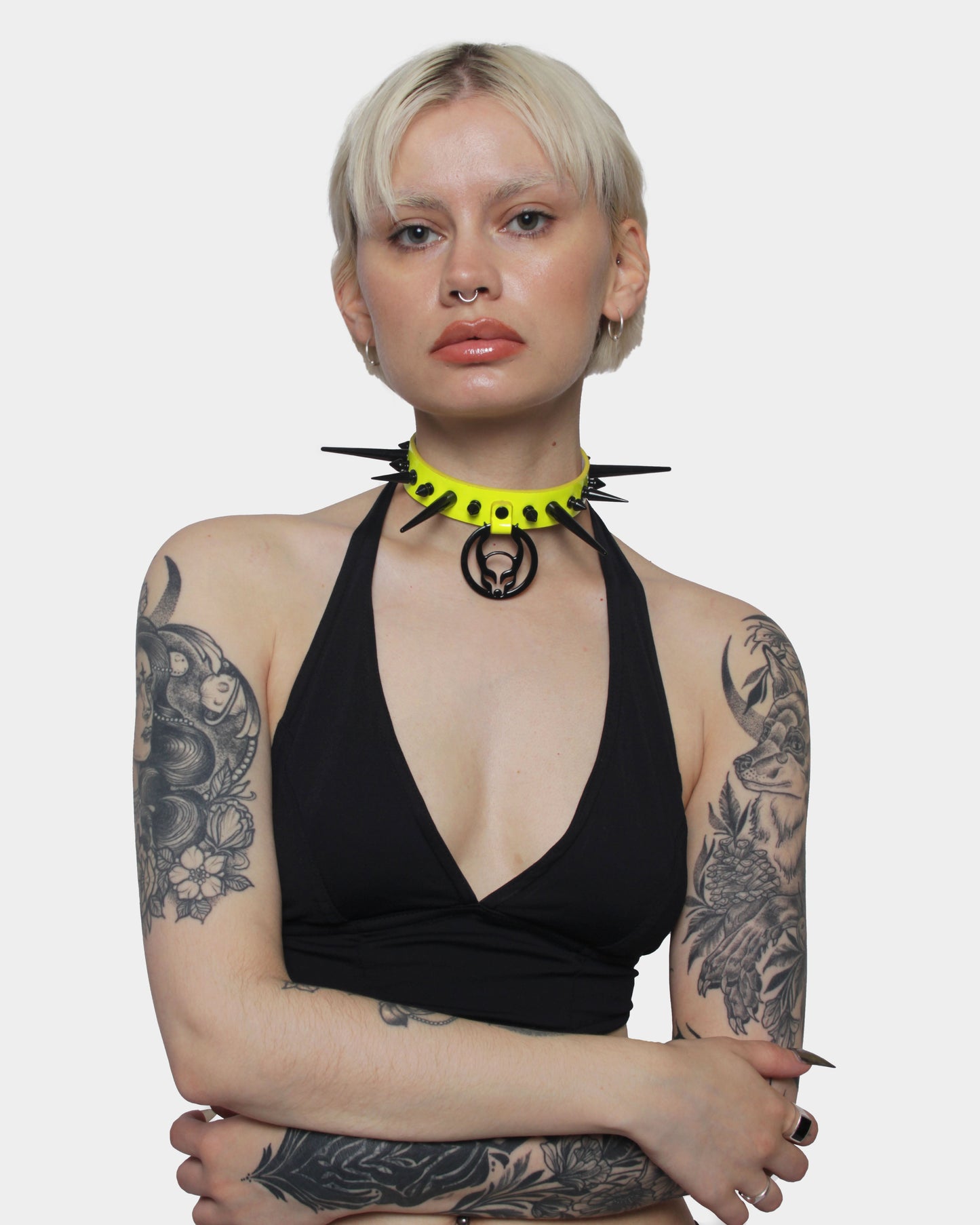 SPIKES & SCREWS LOGO COLLAR - XXX