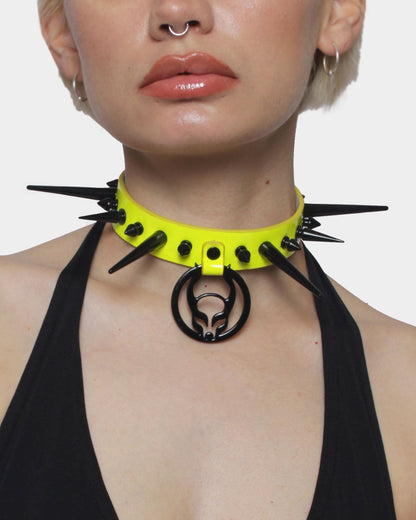 SPIKES & SCREWS LOGO COLLAR - XXX